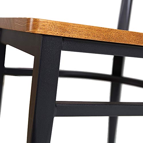Luckyermore Heavy Duty Dining Chairs Set Of 2 With Wood Seat And Metal Frame Restaurant Chairs For Commercial And Residential Use, Fully Assembled, 450Lb Weight Capacity #TOP6