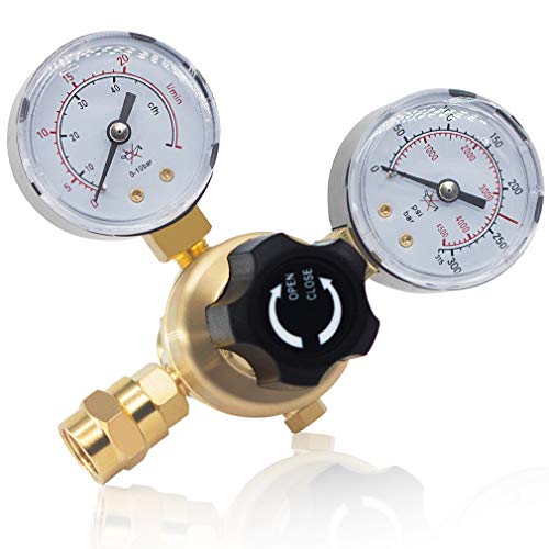 Awlolwa Argon Co2 Regulators Gauges Gas Welding Regulator Cga580 Mig Tig Weld 0-4500Psi / 0-10Bar #TOP3