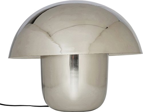 Preisvergleich Produktbild Kare Design Tischleuchte Mushrooms, Silberne Stehleuchte,, moderne Leuchte, Design Nachttischlampe in Pilzform, (HxBxT) 44x50x50cm