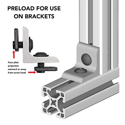 8020, 3320, 15 Series, 5/16-18 x 0.687 Inch Flanged Button Head Socket Cap Screw Bolt (FBHSCS) with Slide-in Economy T-Nut Hardware Combo (25 Pack) by 80/20 - Used condition - Image 4