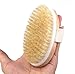 Angel Kiss Dry Brushing Body Brush for Lymphatic Drainage - Natural Bristles Dry Brush to Remove Dry Skin and Improves Blood Circulation, Body Exfoliator Scrubber for Glowing Skin - Medium Firmness