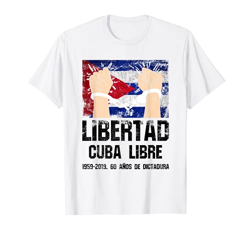 Camiseta Libertad Cuba Libre. Bandera cubana libertad en Cuba Camiseta