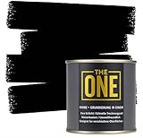 THE ONE All-In-One Farbe & Grundierung - Schwarz Gloss, 250 ml | Formel für mehrere Oberflächen mit 1 Anstrich | Einfache Innen- und Außendekoration für Wände, Böden und Möbel in Haus und Garten