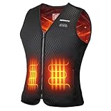 KEMIMOTO Chaleco Calefactable Mujer, Chalecos Térido Elegante con 10000mAh, 6 Zonas de Calor 3 Niveles de Calefacción, Chaleco Cálido Eléctrico Esquí Pesca Actividades al Aire libre