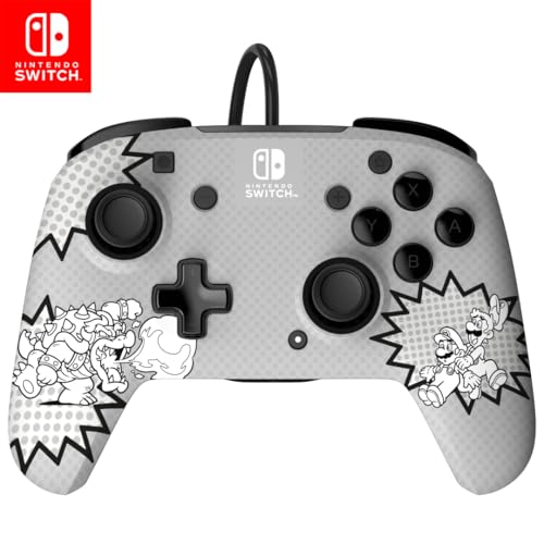 Manette filaire Nintendo Switch PDP REMATCH Comic Attack sticks analogiques