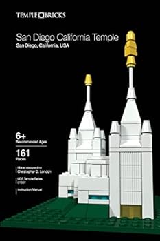 Paperback Temple Bricks: San Diego California Temple: Construction Toy Building Instructions Book