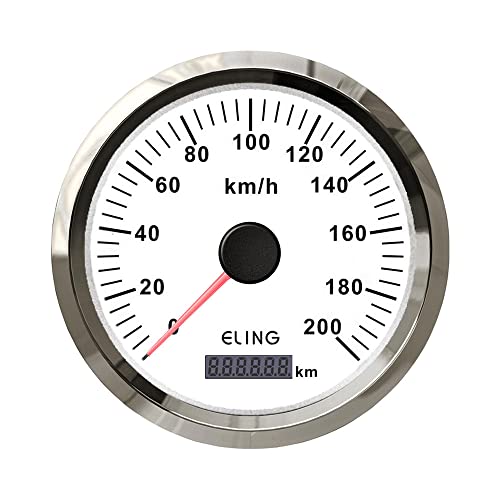 ELING 110mm 200km/h GPS Speedometer Odometer Gauge for Car Trailer Boat Cargo with Red and Yellow Backlight 9-32V