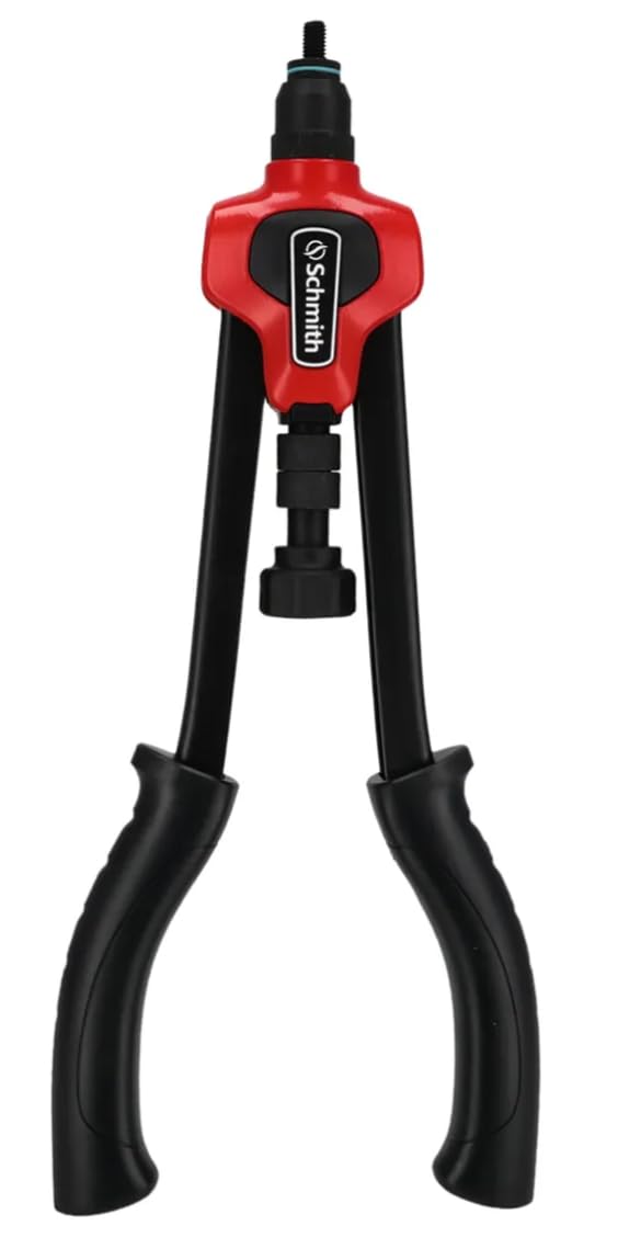 Pinze per rivetti - pinze a rivettatura a leva - per M3-M12, acciaio, alluminio e acciaio inox, manici ergonomici con rivestimento in gomma antiscivolo - 406 mm