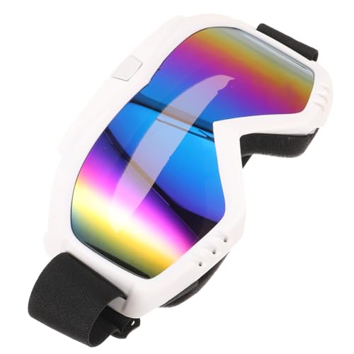 ORFOFE Gafas Deportivas Antiviento y Antisarro para Moto y Ciclismo Protección contra Arena y Viento Diseño Versátil para Esquí y Actividades al Aire Lente Reforzado con Marco Blanco