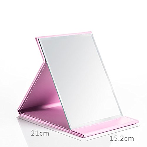 Espejo de maquillaje portátil JOLY de cuero PU plegable miniatura 2