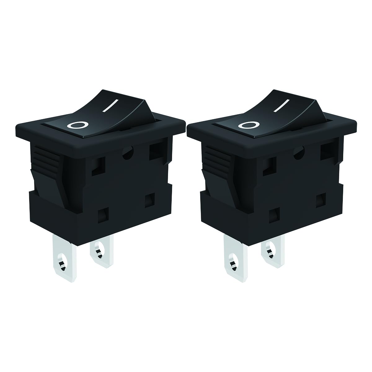 lcocove JD 2pcs KCD1 Power Switch 6A 125V/250V AC Boat Rocker Switch ON/Off Switch 2Pins Toggle Switch with UL Certificate