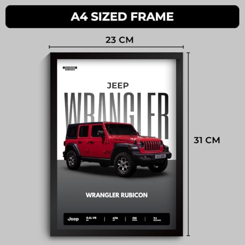 Image of Funk You Store Jeep Wrangler Poster | Framed Poster of Jeep Wrangler Rubican A4 Sized (31 x 23 cm) | Car Posters for Wall, Gift for Boys, Car for Wall, Bedroom, Hostel, Study Room