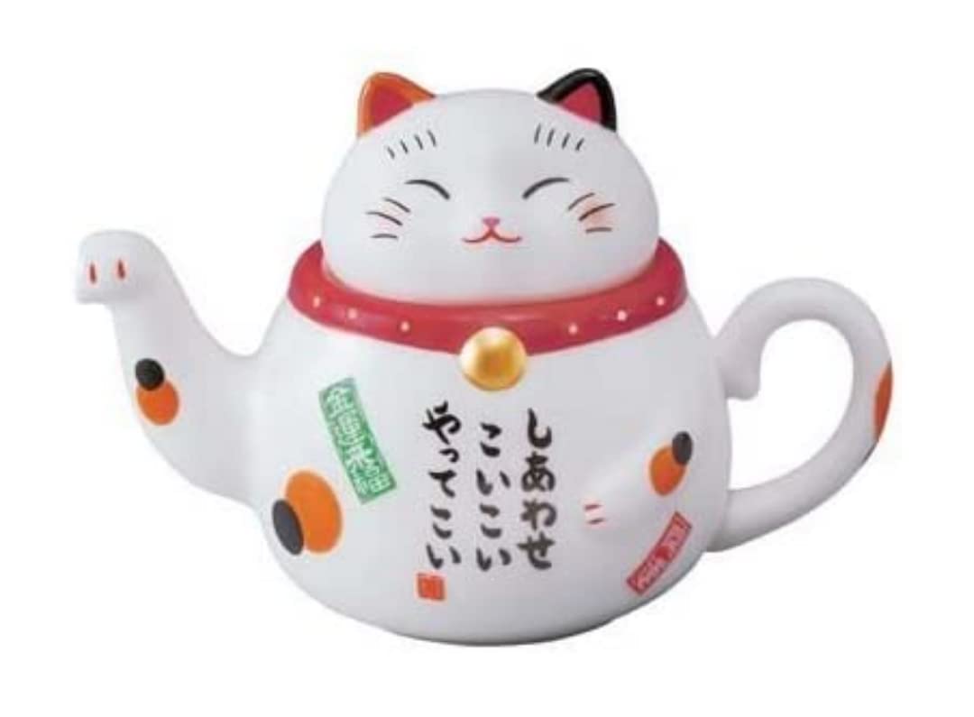 Matsumoto-Toki Pottery Lucky Welcoming Cat Teapot 7323