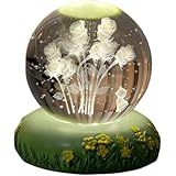 Marysea オルゴール クリスタルボールライト 永遠の花 猫 ボールライト 間接照明 水晶玉 癒しグッズ 雰記念日 結婚祝い インテリア ランプ 誕生日プレゼント 女性 人気 オルゴール おしゃれ 雑貨 誕生日/母の日/結婚式/記念日/卒業/クリスマス/バレンタイン・デーなどのお祝い お子さん･彼女 プレゼント囲気作り (D,8CM)