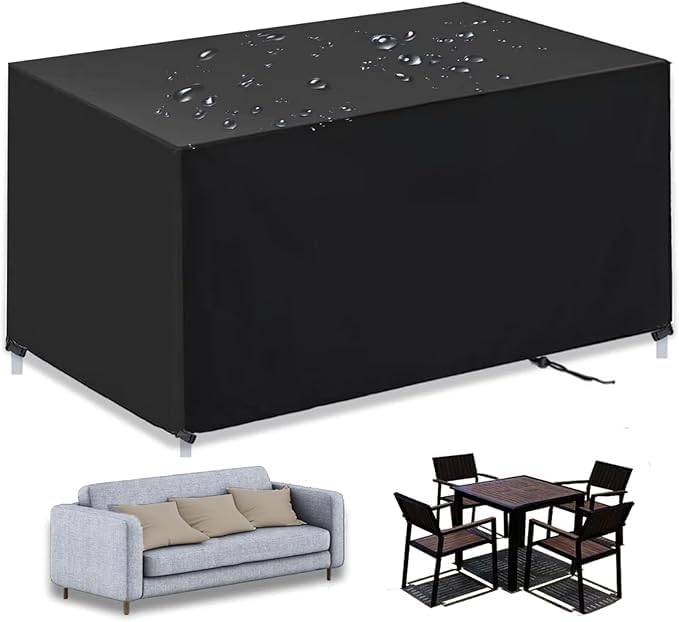 Outdoor Garden Furniture Covers， 420D Oxford Fabric,Patio Furniture Cover for Outside Rectangle,Table and Chair Set, Rattan Furniture Set 108" L x 36" W x 30" H/ 275x92x75cm