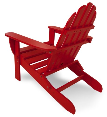 Polywood Ad5030Sr Classic Folding Adirondack Chair, 38.5" H X31.25 W X 33.5" D, Sunset Red #TOP4