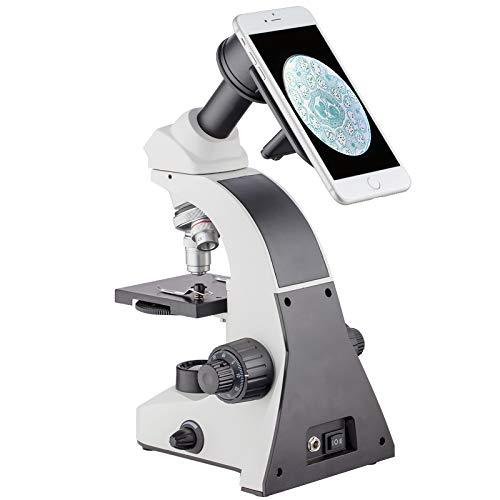 BEBANG 100X-2000X Microscope, All-Metal Optical Glass Lenses, Coarse and Fine Focusing, 25X Widefield Eyepiece and Complete Accessories Kit
