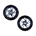100mm Stunt Scooter Wheels with Aluminum Alloy for CNC Hub, Polyurethane Tires & High-Elasticity 8mm Bearings — 2-Pack for Pro Scooters