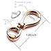 Double Opening Interchangeable Pearl Enhancer Connector Shortener Pendant Bail Clasp Infinity Figure Eight Shaped Silver/Gold/Rose Gold