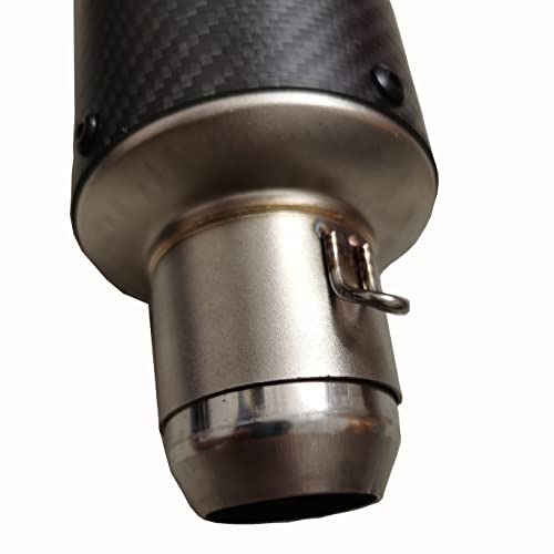 Motorcycle Exhaust Muffler Pipe Slip On Silencers 38-51Mm Universial 2'' Round Real Carbon Fiber #TOP5