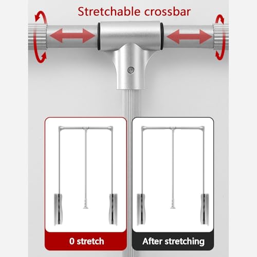 Barre de penderie escamotable 40 kg robuste avec rembourrage - 4