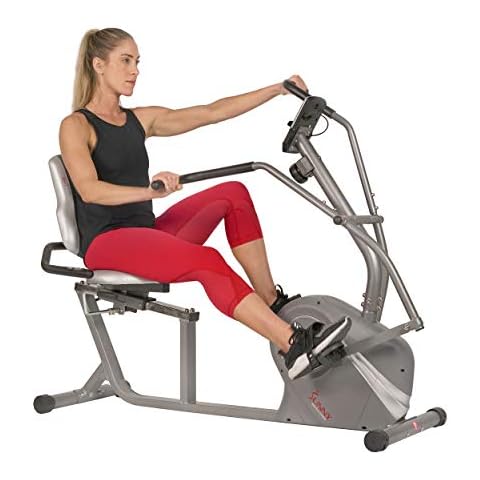 Sunny Health & Fitness Cross Trainer Magnetic Recumbent Bike with Arm Exercisers - SF-RB4936 Cover