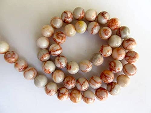 Perles jaspe orange grand trou 8mm pour création de bijoux uniques