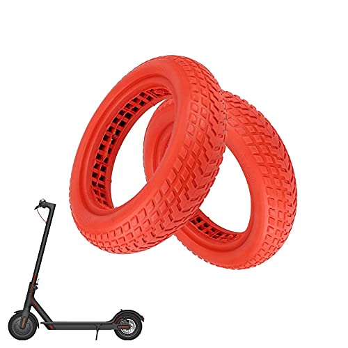 HGTRH Neumático Sólido 8.5 Pulgadas, Neumático Macizas Compatible con Xiaomi M365 Antideslizante Amortiguador Rueda alveolada, 2 Piezas Rueda Maciza 8.5x2 Patinete Electrico Ruedas de Repuesto Cover