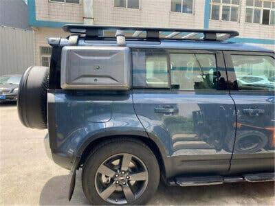Grey Exterior Side Mounted Gear Box Side Toolbox Storage Box Fits For Defender 110 90 130 2020-2023 2024 Gear Carrier with Lock