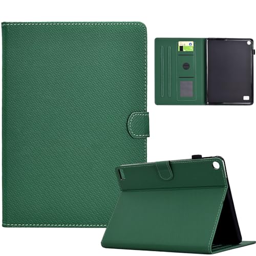 Étui pour Kindle Fire 7 (2019/2017/2015) en cuir vert avec support