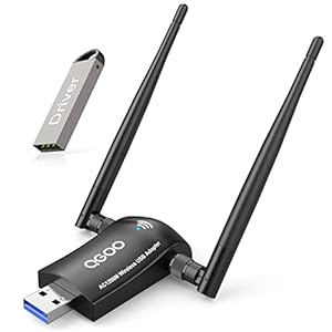 Wireless USB WiFi Adapter for PC, QGOO WiFi Adapter USB 3.0 AC1200 High Gain Dual 5dBi Antennas 802.11ac/a/b/g/n Dual…