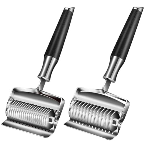 FACAIIO Tagliapasta manuale in acciaio inox e aglio con 13 o 19 lame, multifunzione per uso in cucina