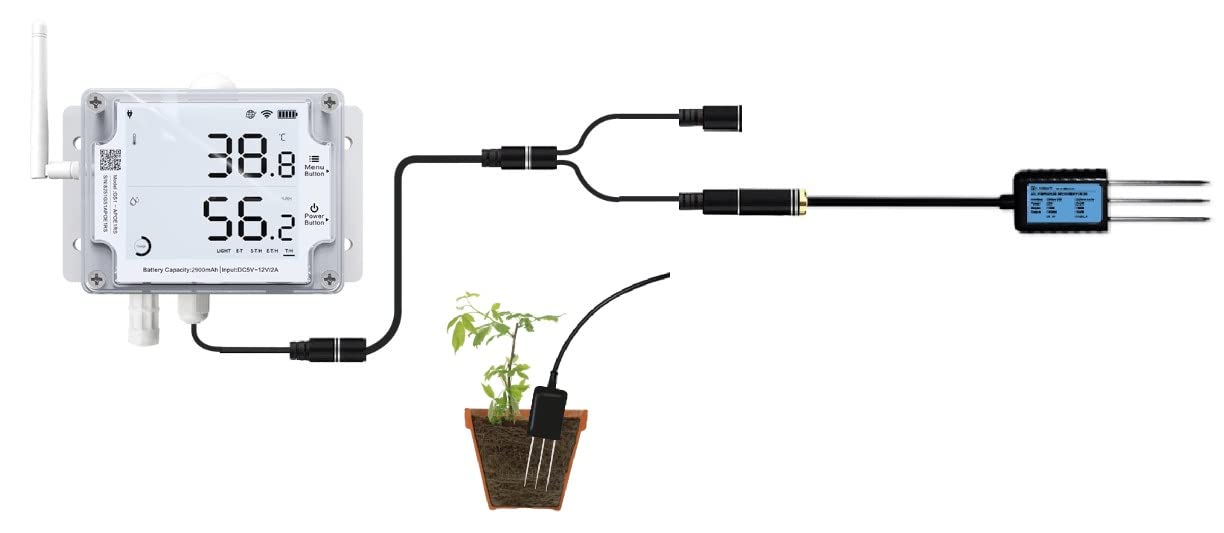 Ubibot Thermometer Hygrometer, Wireless Temperature Data Logger, Remote Humidity Monitor for Refrigerated Truck Free App Email Alarm, IFTTT 2.4GHz only (GS1-AL4G1RS WiFi & SIM)