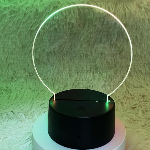 Image of 12 Pcs 5.9 inch x 5.1 inch Round Clear Cast Acrylic Sheets for LED Light Base Clear Plexiglass with Protective Film 4 mm Thick for LED Signs & Day DIY Crafts