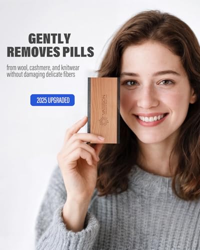 Cashmere Comb for Sweaters, Sweater Comb for Removing Pills and Fuzz, Gentle on Wool & Knitwear, Portable Handheld Clothing Care Tool with Storage Pouch - Image 3