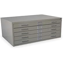 Value Brand, 2CLA7, Cabinet, Flat File, 5 Drawer, Putty