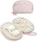 BAGSMART Organisateur de cordons de voyage Électronique Organisateur Case de voyage, matelassée Cable Organizer Sac Essentiels de Voyage pour les femmes, Petite Tech Organisateur Cas de voyage pour chargeur, câble, téléphone, Flash Drive Rose