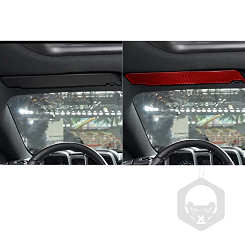 Image of NVCNX Real Premium Carbon Fiber Compatible with Chevy /Chevrolet Camaro 2010-2015 2011 2012 2013 2014 Sun Visor Cover for Car Front Roof Interior Upholstery Accessories 2