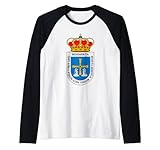 Oviedo Escudo de Armas Bandera Orgullo Nacional Regalo Camiseta Manga Raglan
