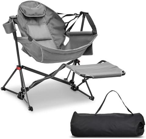 GDY Camping Chairs, Oversized Hammock, Folding Rocking, Adjustabl...