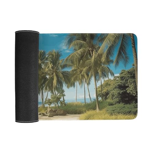 Tapis de souris de grande taille antidérapant et imperméable tropical - 3