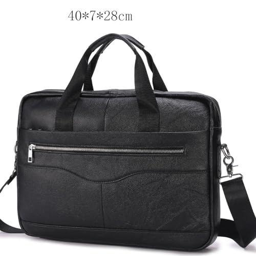 Women's Briefcase With Zipper Genuine Leather Handbag Casual Shoulder Messenger Bag Office Laptop Bag2
