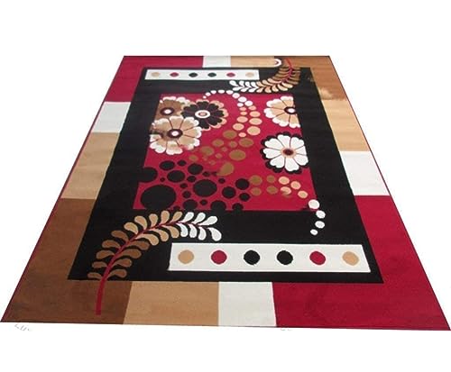 Image of Fine Wool Rectangular Carpet for Living Room, Bedroom and Hall (Color RED /RH Size 6 x 8 feet)