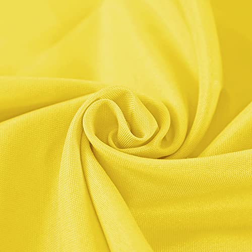 Rectangle Tablecloth 90X132 Inch Washable Polyester Fabric Table Cloth For Wedding Party Dining Banquet Decoration（90X132, Yellow） #TOP3