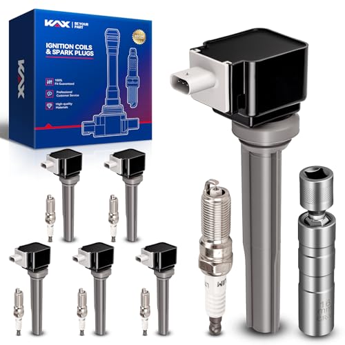 Image of KAX 6 Ignition Coils & 6 Spark Plugs Set for Ford F-150 2015-2017 2.7T V6 | (w /tool) Fits Edge 2015-2018 2.7T, MKX 2016-2018 2.7T, Continental 2017-2020 3.0T /2.7T, MKZ 2017-2020 3.0T, Fusion UF773
