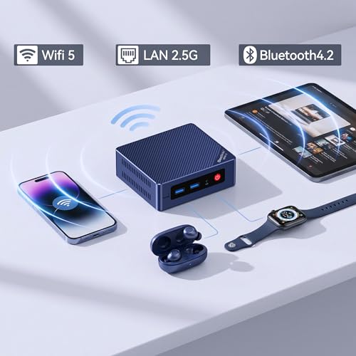 Image of Beelink Mini PC,Mini S12 N95 Intel Alder Lake-N95 (up to 3.4GHz),12GB LPDDR5 512GB SATA3 SSD Mini Desktop Computer, Support 4K@60Hz Dual HDMI Display, 2.5G LAN /USB3.2 /Low-Power Home /Office Micro PC