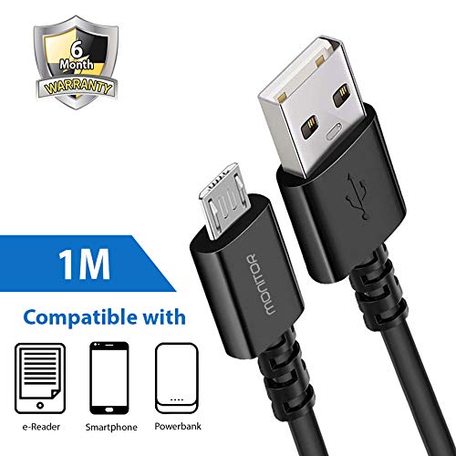 Czartech MONITOR Micro USB Data & Fast Charging Cable - 480mbps Data Transmission For Smartphones, Tablets, Laptops & Other Micro USB Devices [ 3.3 ft/1 mtr - (Black)]