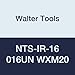Walter Tools NTS-IR-16 016UN WXM20 Carbide NTS Threading Inserts, Internal Thread, Full Profile, American UN 60 Degree (Pack of 10)