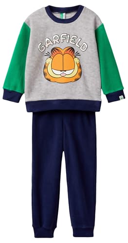 United Colors of Benetton Pig(Maglia+Pant) 3JA40P07V Set di Pigiama, Grigio, 2XL Bambino