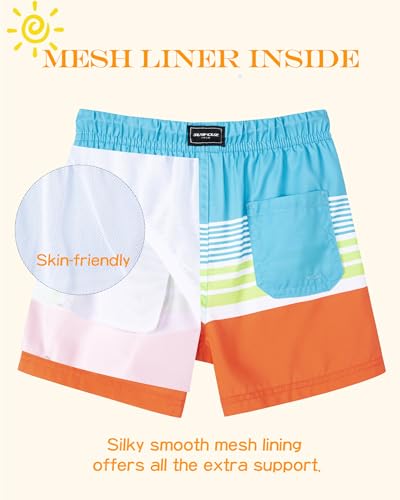 Image of SURF CUZ Surfcuz Little Boys Swim Trunks UPF 50+ Toddler Beach Shorts Swimsuit Kids Quick Dry Swimwear